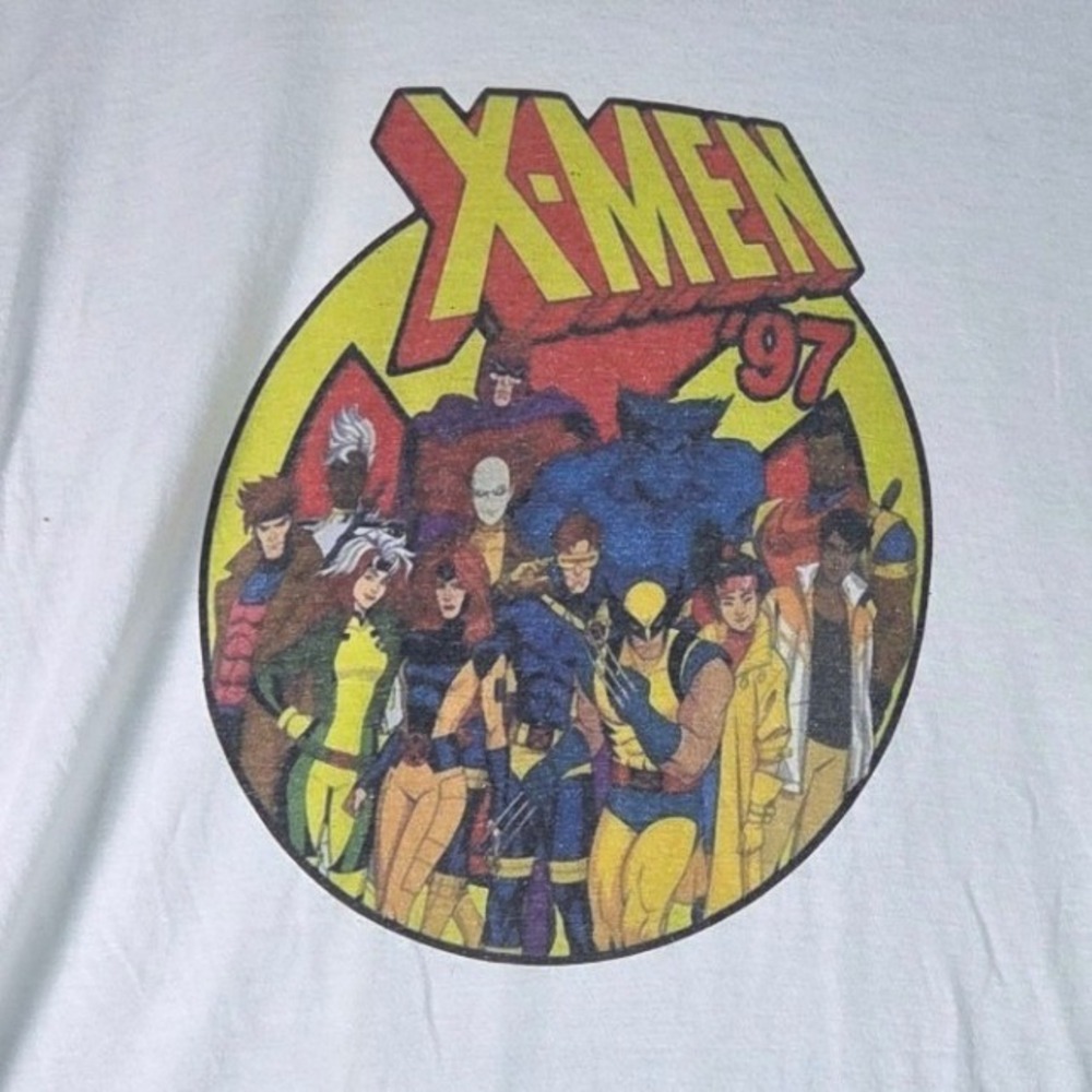 Tultex X-Men 97 Graphic T-Shirt Mens XL White Marvel Comics Superhero Tee